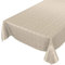 ANRO Wachstuchtischdecke Wachstuch Wachstischdecke Tischdecke Wachstuchdecke Beige Leinenoptik 100x140cm eingefasst