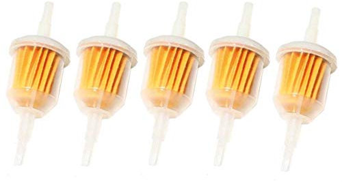 AISEN 5x Benzinfilter Ø 6mm 8mm für Pocketbike Roller Moped Motorrad Quad ATV Kart Auto Benzinschlauch Kraftstofffilter Vorfilter