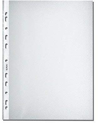 Herlitz 10840320 Prospekthülle A4, genarbt, Premium, dokumentenecht (Prospekthülle A4 genarbt | Premium, 300 Stück)