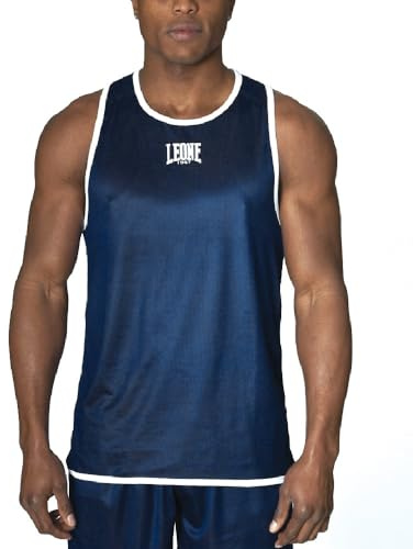 LEONE 1947, Canottiera Boxe Rosso/Blu, M, AB214