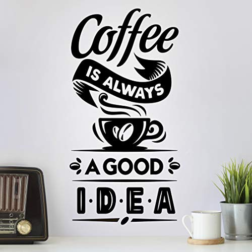 Coffee Good idea Sticker wall Art Kitchen Vinyl Stickers Cafe Sign Door Decor Shop Window Lettering Decal Glass Signs Decals Poster plaques Cup Pub transfers Windows Mural Cups Retro Quotes Takeaway
