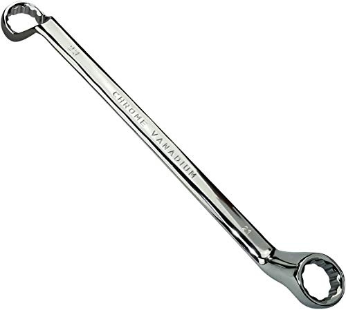 AERZETIX - C45492 - Clé polygonale double - contre-coudée 21x23mm - clé à oeil manuelle en acier CR-V pour/serrage/assemblage/- manche polie 12 pans bi-hexagonal - couleur argent
