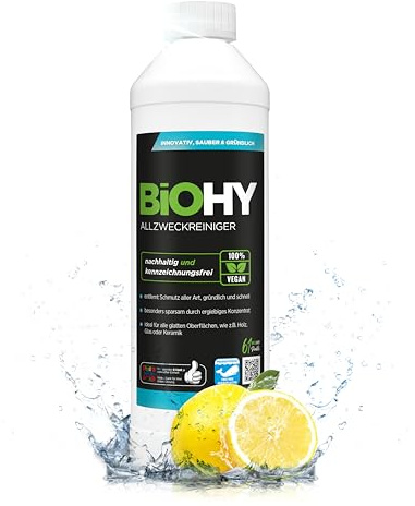 BiOHY Allrengöringsmedel (500 ml flaska) | Skonsam professionell universalrengöringsmedel för hushåll och bil | helt biologiskt nedbrytbart (Allzweckreiniger)