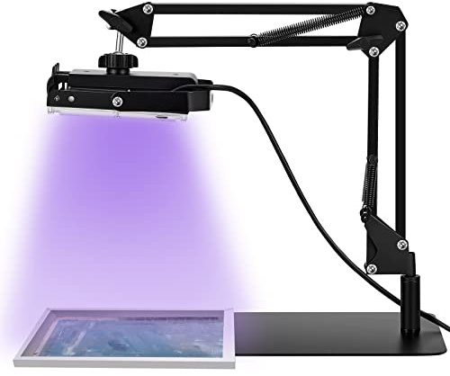 Kit d'unité d'exposition LED 50 W avec écran UV pour sérigraphie avec support réglable rétractable pour sérigraphie expose photo émulsion cyanotypes bureau