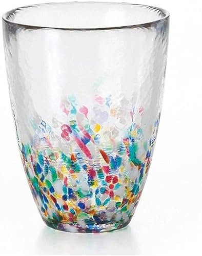 OLOTU Praktisch Handgefertigtes Farbglas Bierbecher Wasserglas Saftglas Sommer Kaltgetränk Biergläser Verdickung Schwere Basis Spaß Unterhaltung Vielseitig
