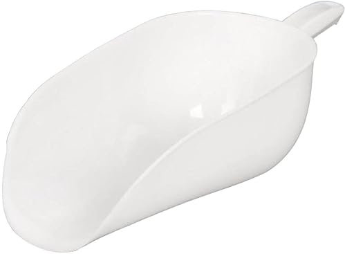 Pelle alimentaire en plastique, pelle à glace en plastique, pelle à glace, pelle pour bateau, farine, poudre, nourriture sèche, pop-corn, grains de café (blanc)