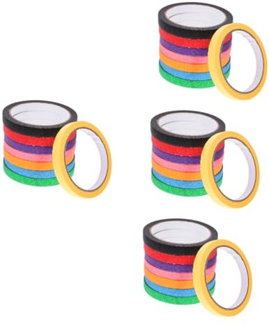 ULTECHNOVO 32rouleaux Ruban De Masquage De Couleurs Pour Bricolage Étiquetage Et Décoration Ruban Adhésif Pratique Et Décoratif Pour École Et Maison