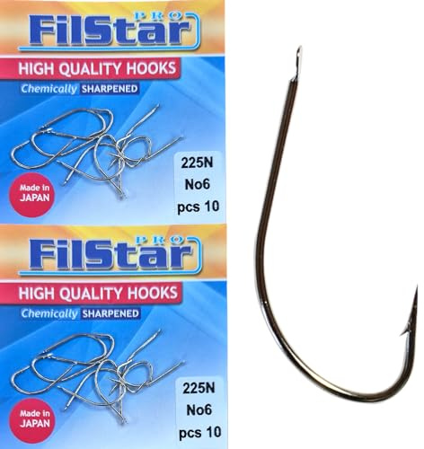 PRO FILSTAR 20 st fiskekrokar set N6 – karpfiske krok – karpfiske tillbehör – krokar karpkrok – karp fiske omvänd krokar – karp Rigs – fisketillbehör – Method Feeder – tillbehör