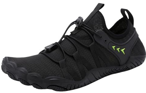 Hike Footwear Barefoot Shoes for Women Men, Lorax Pro Barefoot Shoes with Wide Toe Box for Hiking, Walking, Healthy & Non-Slip Lightweight Breathable Barefoot Shoes Unisex (Black, 8)