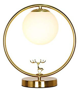 Faucet Bedside Table lamp Modern Glass Globe Desk Table lamp mid Century Table Light Round Shape Reading lamp for Bedroom Office Hotel (b) water-tap