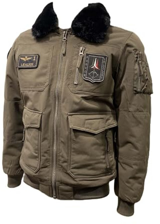 Aeronautica Militare Giubbino Giacca Pilot AB2106 da uomo, giubbotto imbottito Frecce Tricolori (IT, Testo, 4XL, Regular, Regular, 39316 Dark musk)