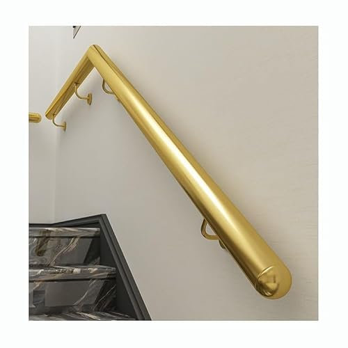 Ringhiera per scale in metallo resistente con capacità di carico di 199,6 kg, kit per ringhiere in alluminio per interni, per scale, bar, loft, asilo, corridoio, antiscivolo, montaggio a parete