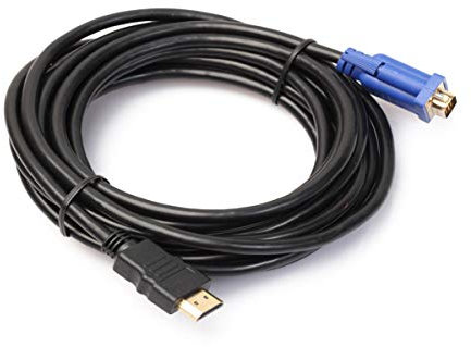 OSALADI Cable Adaptador Vga Macho a Vga Macho De 15 Contactos Sin Chip Incorporado Para Uso En Computadoras y Proyectores 5m