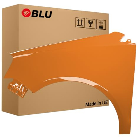 BLU Kotflügel Passend für Volkswagen Polo 9N3 IV 4 LIFT LP2C Links Orange | 2005-2009 | Vorderseite Vorne | Lackiert | Einbaufertig
