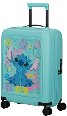 American Tourister Dashpop Disney - Handbagage Resväska 55x40x20/23 cm, Expanderbar Hardcase Kabinväska för Ryanair & de Flesta Flygbolag, 41/47L, Stitch Flower