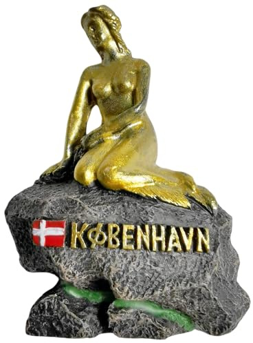 Meerjungfrau Kopenhagen Dänemark Touristensouvenir 3D Kühlschrankmagnet Kühlschrankdekoration Magnet