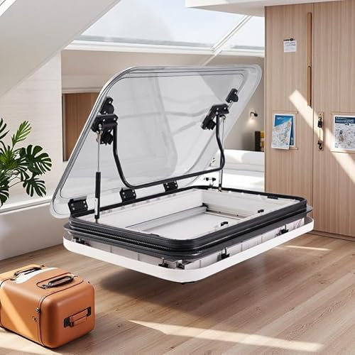 WEIMILOR Finestra di Uscita per Camper, botola di sfiato, Finestra per Camper, roulotte, Camper, finestre per Camper, lucernario Esterno per Camper, rimorchio, Yacht, Nave,800x500mm