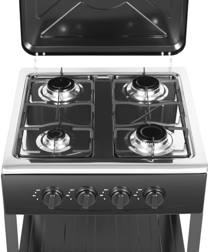 Cuisinière à gaz, 4 plaques de cuisson, en fer, robuste, efficace et coupe-vent, idéale pour la maison et l'extérieur, peut être utilisée pour le camping, la pêche, le caravaning, la préparation