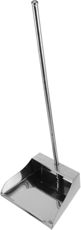 KICHOUSE Long Handled Stainless Steel Dustpan Heavy Duty Cleaning Tool for Home Garage and Large Capacity Design for Efficient Trash Collection and Easy Storage