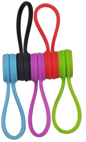 Morsetti per cavi riutilizzabili | Organizer magnetico per cavi e fili | Banda girevole in silicone per telefono, computer, ufficio, casa e viaggi, pratici accessori per la gestione dei cavi