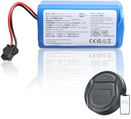 Batteria di ricambio agli ioni di litio MXJFYY da 12,8 V compatibile con robot aspirapolvere Lefant M210 M210 Pro M210P M210B M213 M213S