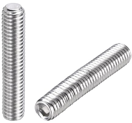 QUARKZMAN 2 Stück M8-1.25 x 60mm Madenschrauben 304 Edelstahl Cup Point | Inbusschrauben Innen-Sechskant-Antrieb, Für Badezimmerarmaturen Möbelreparatur DIY-Projekt, 304 Edelstahl