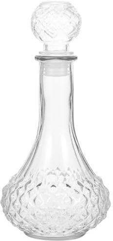 Generico Decanter per Liquori in Vetro Trasparente da 500ml Design Artistico e Semplice, Bottiglia Creativa per Conservare Vino e Whisky, per Famiglie e Bar