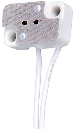 20 Pack G4 GX5.3 Rectangular Lamp Holder Porcelain Socket for MR16 MR11 LED Halogen Bulbs with 6 Leads