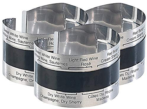 Rosenstein & Söhne Flaschen Weinthermometer: Praktisches Flaschen-Thermometer für Wein, Sekt, Saft u.v.m., 3er-Set (Wein-Außenthermometer, Temperaturmesser für Weinflaschen)