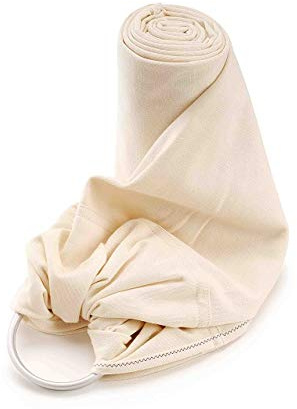 NéoBulle - My Sling - Portage en Écharpe sans Nœud - Installation Facile - Jersey de Coton Bio - 100% Fabriqué en France - De la Naissance à 18 Mois - Ecru