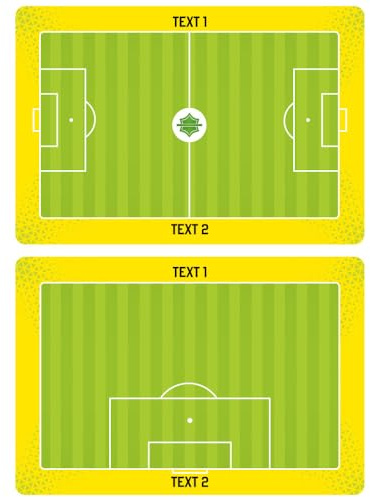 Pizarra táctica Fútbol para Entrenador Personalizada con Nombre y Escudo del Club. Tablero de borrado en seco 30,5 x 20,5cm