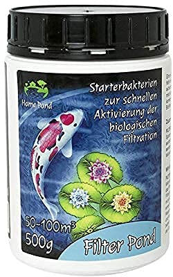 Home Pond Filter Pond Bactéries filtrantes/Démarreur de filtre – Démarreur pour votre bassin – 100 g – Fabriqué dans l'UE 500 g