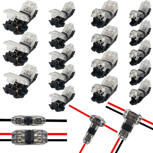 CTRICALVER 1-pin Connector - Simple High-speed Wiring Installation - Branch Connection for Thin Wires [Set of 17]