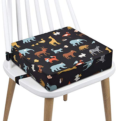 Siège rehausseur de chaise de salle à manger pour tout-petit, siège de table lavable pour tout-petit, 4 ceintures attachées à la chaise, coussin rehausseur portable de voyage pour bébé et enfant,