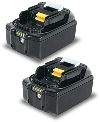 LabTEC 2 Packs BL1850 18V 5000mAh Baterías de Litio de Repuesto para Makita 18V BL1815 BL1830 BL1835 BL184 BL1860 LXT400 Herramienta Eléctrica sin Cable con Indicador LED