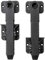 IPEA Lot 2 Crochets de Fixation en Plastique Dur pour Canapés et Meubles – Attache Raccord Réglable Compatible pour Fixation d'Armoires – Rotation à 90° – Noir – 205 x 65 mm BS09116902