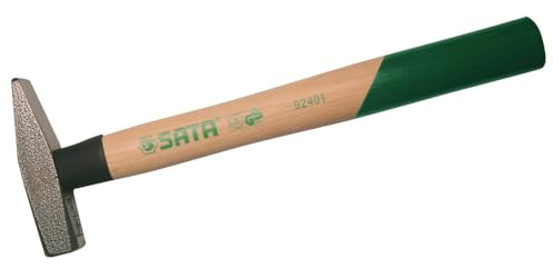 SATA ST92402SC Schlosserhammer, Vorschlaghammer, Stahlhammer und Ingenieurhammer, mit Hickory Holzstiel 300 g