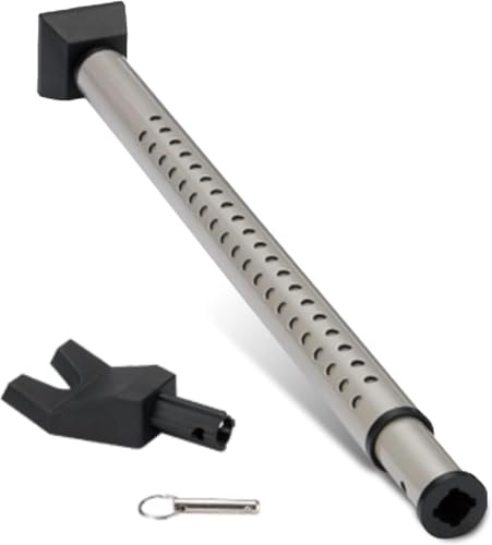 FISHTEC - Barre Anti Effraction - Bloque poignée de porte et fenêtre Tube télescopique 71 à 114 cm Cales en plastique souple Détecteur vibration Alarme 100dB Installation facile