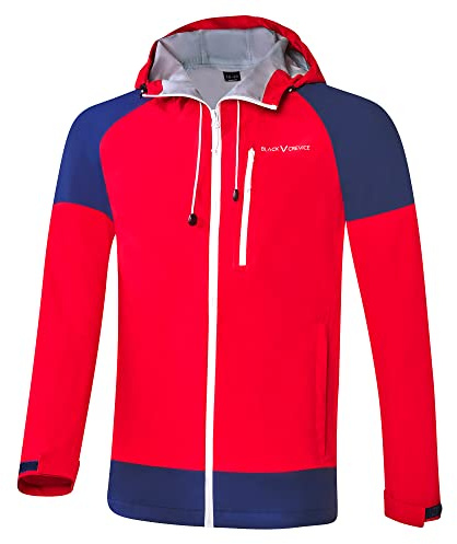 Black Crevice Chaqueta Hardshell de hombre I Parka outdoor I Chaqueta funcional de 100% I Chaqueta transpirable hombres I Chaqueta de lluvia outdoor impermeable y cortavientos hombres