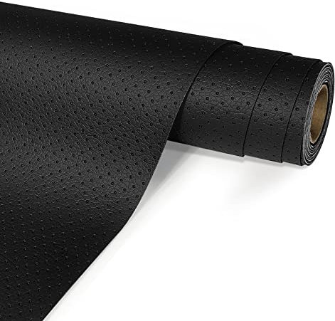 Kunstleder selbstklebend, Lederflicken selbstklebend mit Poren-Struktur, Leder Reparatur Set Kunstleder Reparaturset für Autositze Bürostuhl Sofa, Schwarz, 40 X 150 cm (A)