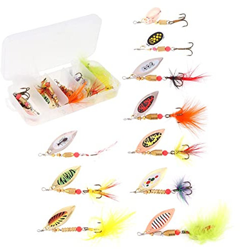 OriGlam Angelköder, Spinnköder, Spinnköder, Spinnköder, Angelköder, Löffel, Pailletten, Angelzubehör, 10 Stück