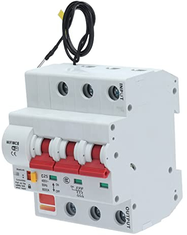 Interruptor de Protección de Circuito, AC 400V APP Control Server 3P Disyuntor, Equipo de Fuente de Alimentación para Iluminación Exterior (25A)