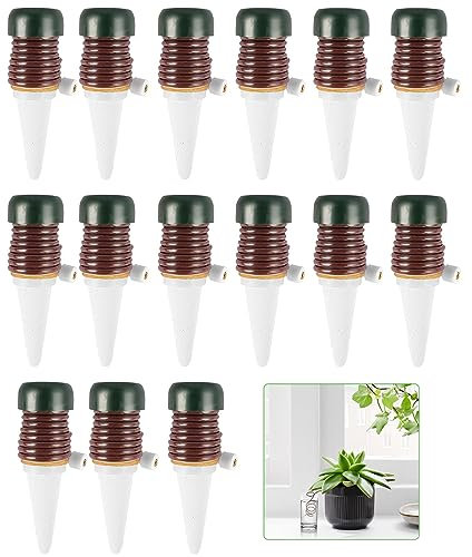 WZHHDM Wasserspender für Zimmerpflanzen, 15 Stück Pflanzenbewässerung Wasserspender, Automatisches Bewässerungssystem für Zimmerpflanzen und Blumen
