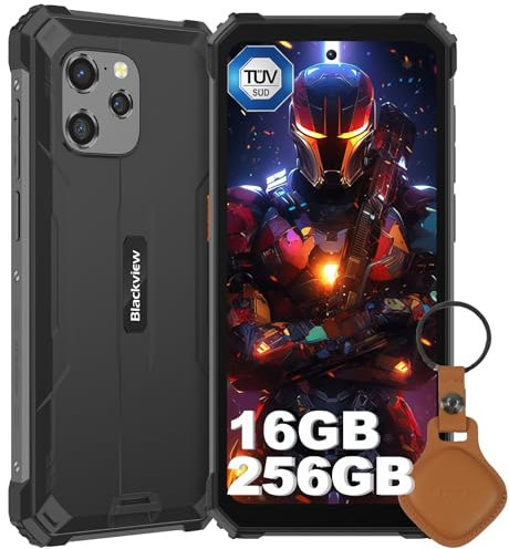 Blackview Smartphone Incassable BV8900 Pro avec Recherche UWB, Batterie 10000mAh, Helio P90 16Go+256Go, 64MP Triple caméra, 6.5'' 2.4K FHD+, IP68 Android 13 Téléphone Débloqué, NFC GPS OTG Noir