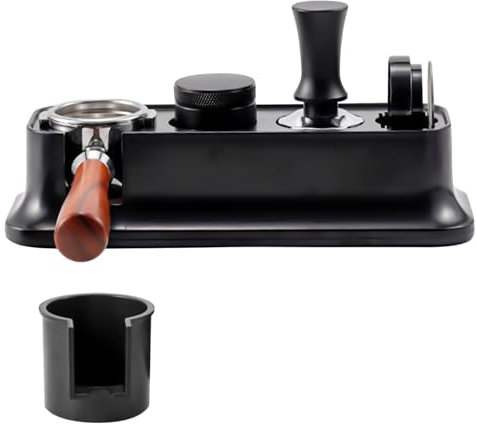 panthem Espresso Tamperstation für 51mm / 54mm / 58mm, Tamper Station aus ABS, Coffee Tamping Station, Espresso Zubehör Organisator, Espresso Tamper Holder Station, Barista Zubehör, Schwarz