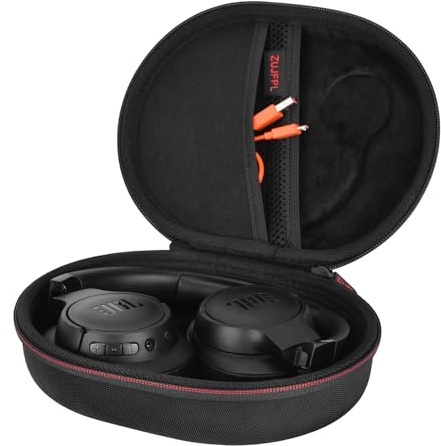 ZUJFPL Custodia rigida in EVA per cuffie JBL Live 400BT/500BT/460NC/650BTNC e JBL Tune E45BT/500BT/510BT/560BT/700BT/710BT/660NC/760NC/750BTNC/600 BTNC, cuffie wireless Bluetooth (nero)