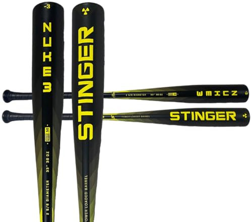 Stinger Sports Nuke 3 Baseballschläger, Aluminium, BBCOR zertifiziert, 3, 86,4 cm, 878,8 g