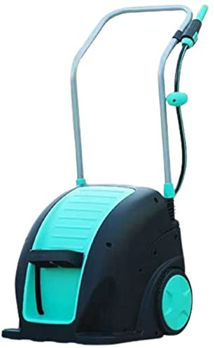PRUJOY Metall-Schlauchtrommelwagen, Schlauchwagen mit Rädern, Gartenschlauch-Organizer, Schlauchtrommel-Set, Gartenschlauchtrommel für den Garten im Freien (20m)