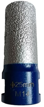 Aqxymju M14 Gewinde Vakuum Gelötete Diamant Finger Bit Löten Fräser for Fliesen Granit Marmor Vergrößern Form Bit 8/10/15/20/25/30mm (Color : 25mm)