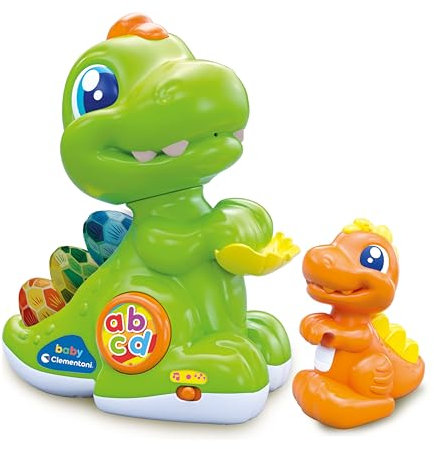 Clementoni Baby Dino e Baby Dino, Dinosauri Interattivi Parlanti, per Bambini di 12-36 Mesi, Centro attività Che Stimola Lo Sviluppo Emotivo, Motorio e Cognitivo, Lingua Italiana, 17953